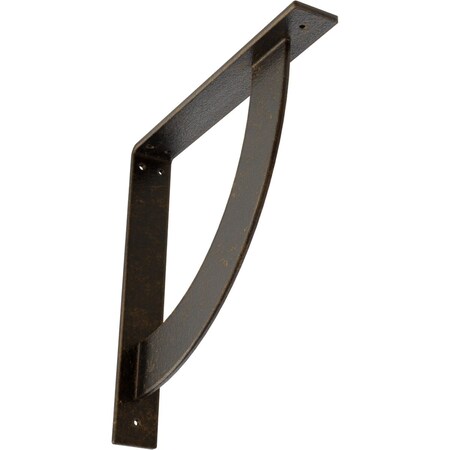 Ekena Millwork Bulwark Steel Bracket, Antiqued Brass 2"W x 14"D x 14"H BKTM02X14X14BUABS